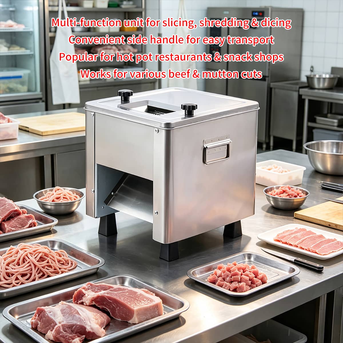 85 Type Single Discharge Meat Cutting Machine RT85 Stainless Steel Commercial Meat Slicer