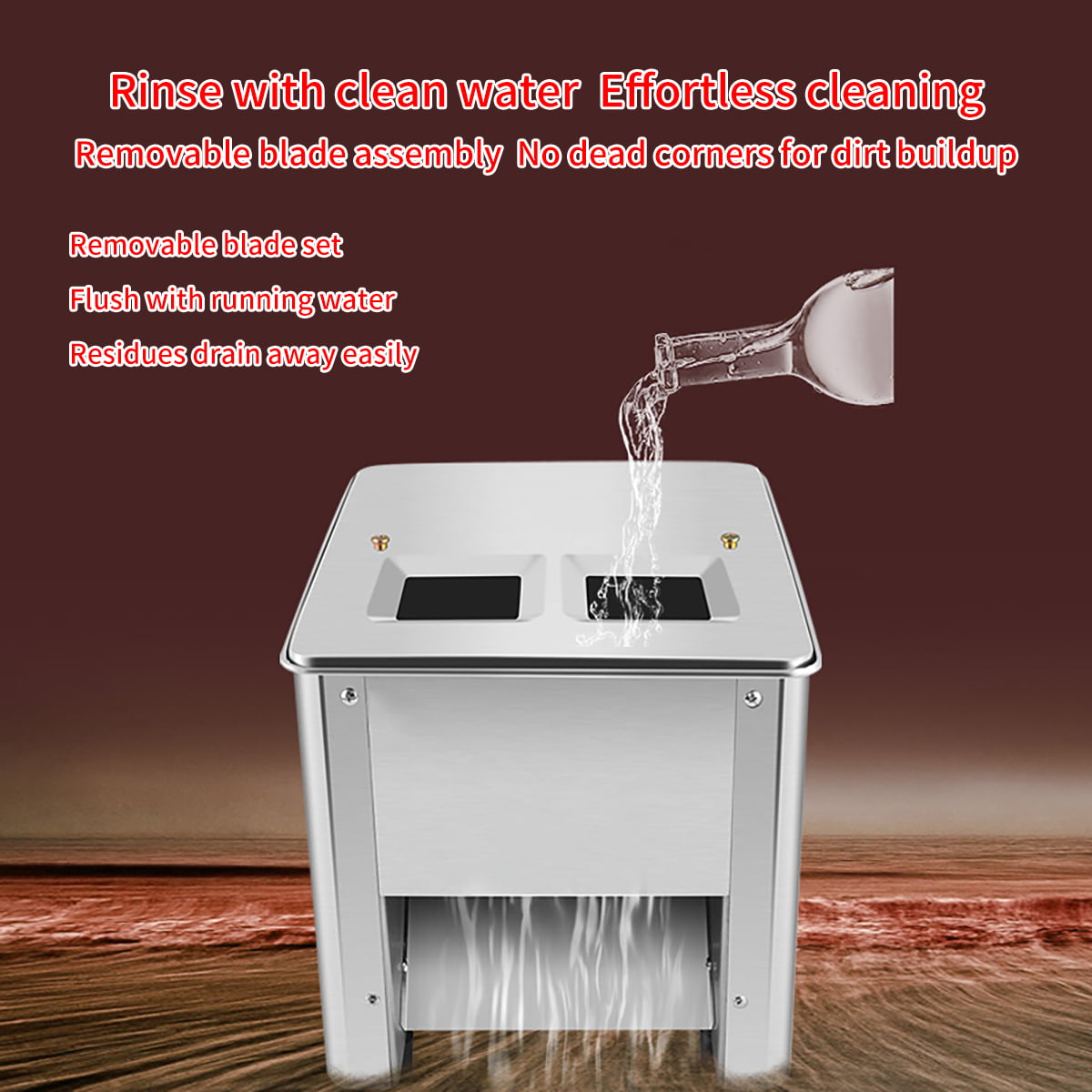 RT85 Dual Outlet Meat Cutter Machine, 85 Model Commercial 3-in-1 Meat Slicer Shredder Dicer